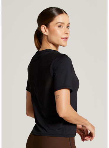 BABY LOOK RESPIRAVEL SPORTY - PRETO