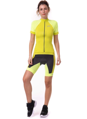 BERMUDA CICLISMO AMARELO NEON