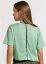 BLUSA CROPPED DUO VERDE / OFF WHITE