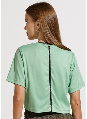 BLUSA CROPPED DUO VERDE / OFF WHITE