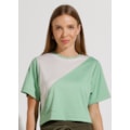 BLUSA CROPPED DUO VERDE / OFF WHITE