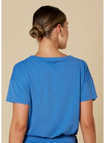 BLUSA CROPPED EL SOL AZUL MARINHO