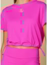 BLUSA CROPPED EL SOL AZUL MARINHO