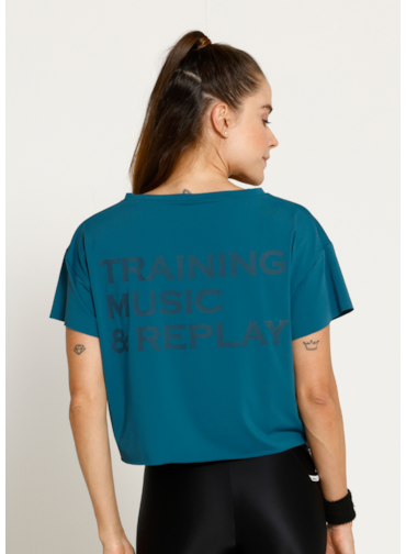 BLUSA CROPPED REPLAY LN VERDE ESMERALDA
