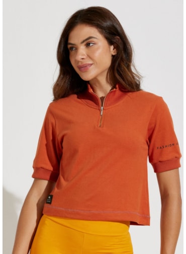 BLUSA CROPPED SOLEIL LARANJA