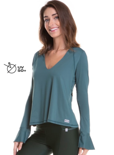 BLUSA MANGA LONGA GINGER VERDE ESCURO