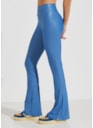 CALÇA FLARE COURO CIRRÊ AZUL