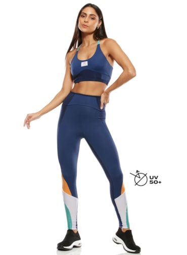 CALÇA LEGGING 7/8 PRISMA AZUL