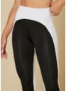 CALÇA LEGGING AMABLE PRETO/AREIA