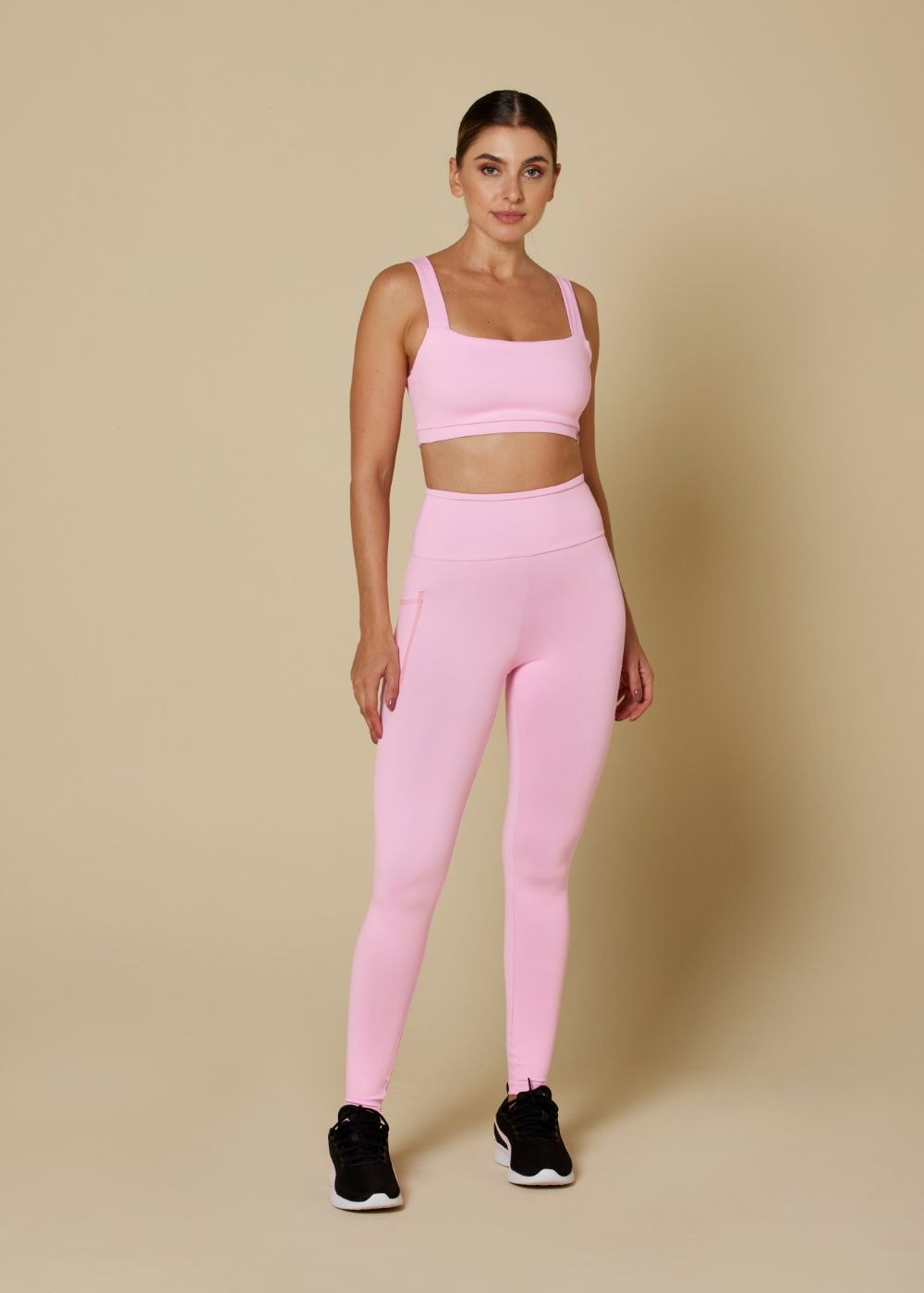 CALÇA LEGGING BLACKOUT COM BOLSO BRANCO