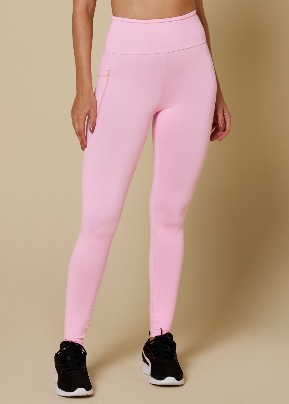 CALÇA LEGGING BLACKOUT COM BOLSO BRANCO