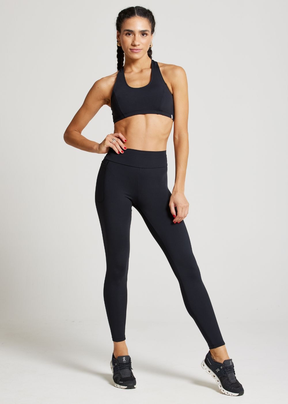 CALÇA LEGGING COM BOLSO NG CINZA