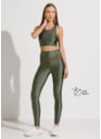 CALÇA LEGGING CORAGEM VERDE METÁLICO