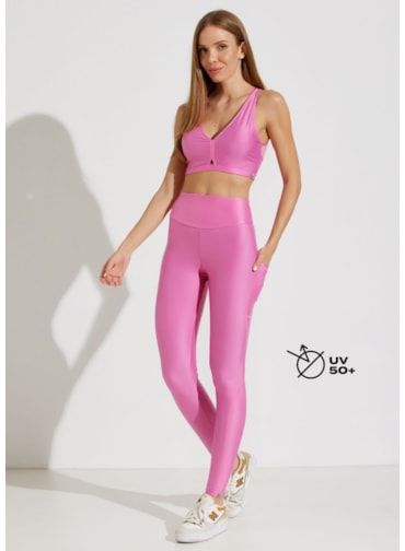 CALÇA LEGGING FRANCE ROSA CHICLETE