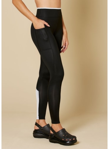 CALÇA LEGGING GRATITUD PRETO/BRANCO