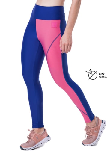 CALÇA LEGGING MATCH AZUL / ROSA