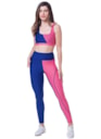 CALÇA LEGGING MATCH AZUL / ROSA