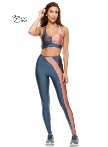 CALÇA LEGGING MUSIC AZUL