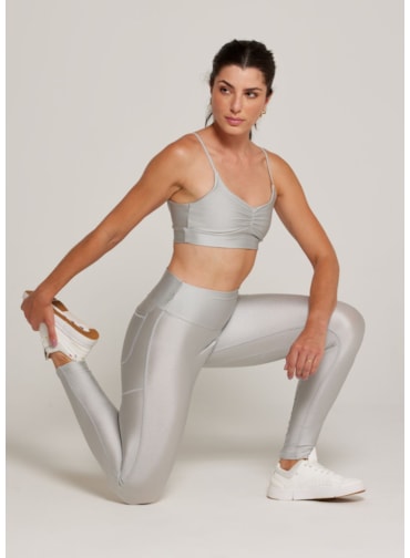 CALÇA LEGGING PUSH TRL PRATA