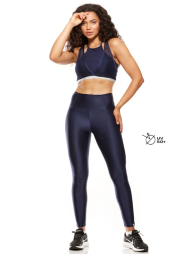 CALÇA LEGGING SILVER AZUL MARINHO