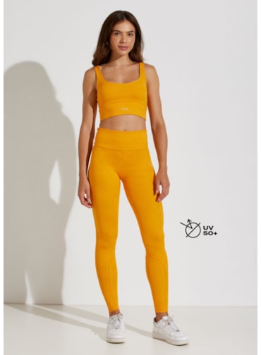 CALÇA LEGGING SOLEIL LARANJA MANGA