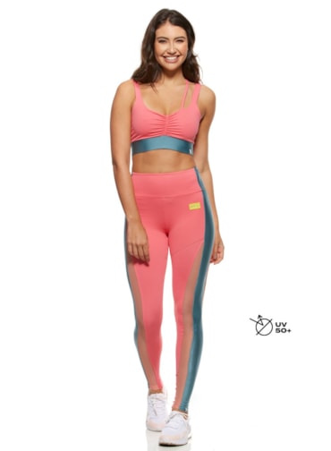 CALÇA LEGGING SPORTFUN GOIABA