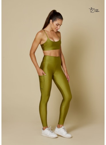 CALÇA LEGGING TROPICALE VERDE PISTACHE