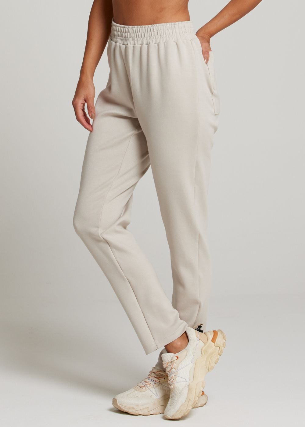 CALÇA RUNNER BEGE