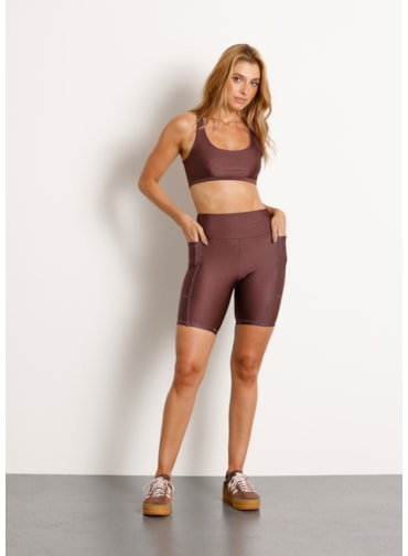 CICLISTA COM BOLSOS PACE TRL MARROM