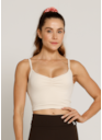 CROPPED REGULÁVEL PLAYLIST OFF WHITE