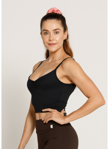 CROPPED REGULÁVEL PLAYLIST PRETO