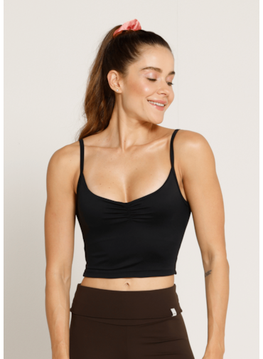 CROPPED REGULÁVEL PLAYLIST PRETO