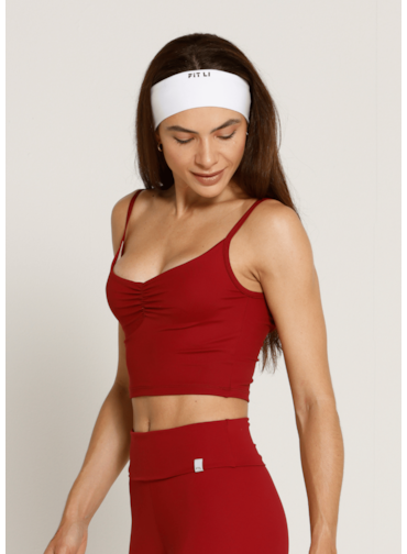CROPPED REGULÁVEL PLAYLIST VERMELHO