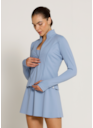 JAQUETA SLIM SOPHY FL AZUL SUAVE