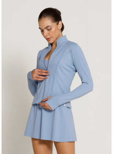 JAQUETA SLIM SOPHY FL AZUL SUAVE