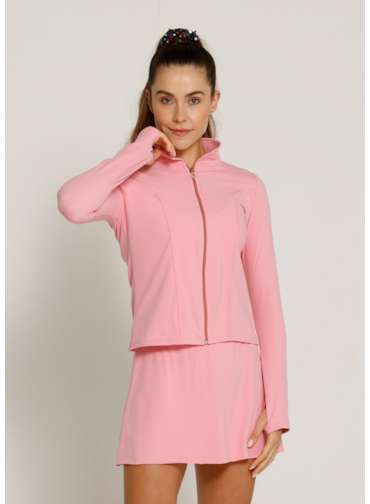 JAQUETA SLIM SOPHY FL ROSA SUAVE