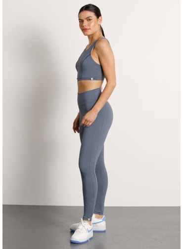 LEGGING CANELADA JOG TX AZUL