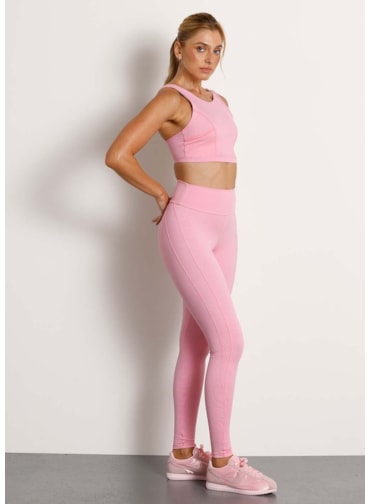 LEGGING CANELADA JOG TX ROSA