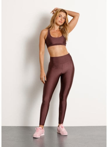 LEGGING COM BOLSO PACE TRL MARROM