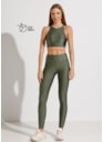 LEGGING TRILOBAL VERDE METALICO