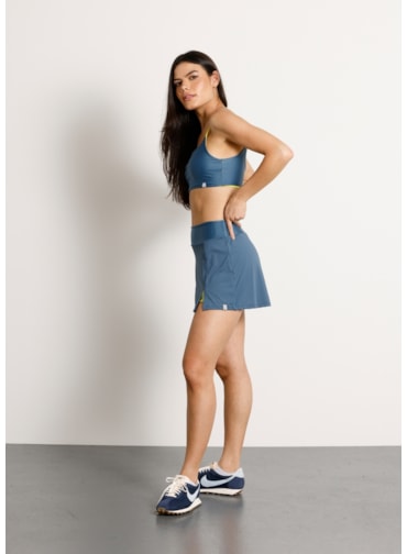 SAIA SHORT COM BOLSO HEAT AZUL