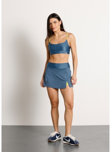 SAIA SHORT COM BOLSO HEAT AZUL