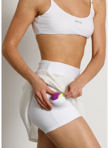 SAIA SHORT PLISSÊ GO BRANCO