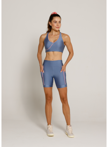 SHORT CLASS TRL AZUL SUAVE / ROSA SUAVE