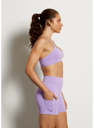 SHORT COM BOLSO GROW NG LILÁS