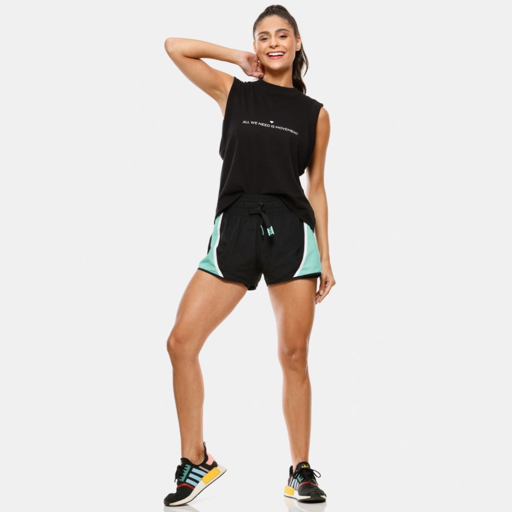 SHORT DE CORRIDA ON PRETO
