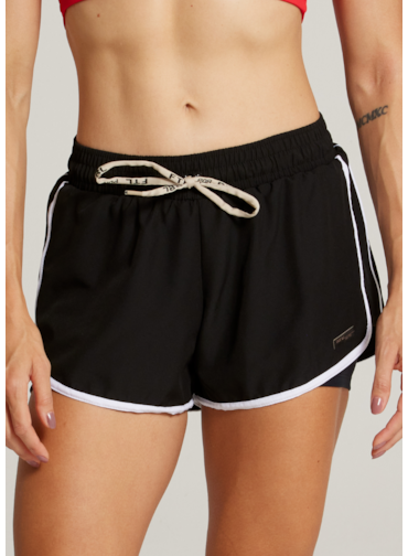 SHORT DE CORRIDA SPORTY - PRETO