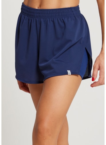 SHORT DE CORRIDA TIME AZUL MARINHO