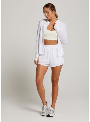 SHORT DE CORRIDA TIME BRANCO