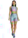 SHORT GLOSS AZUL ANTIGO